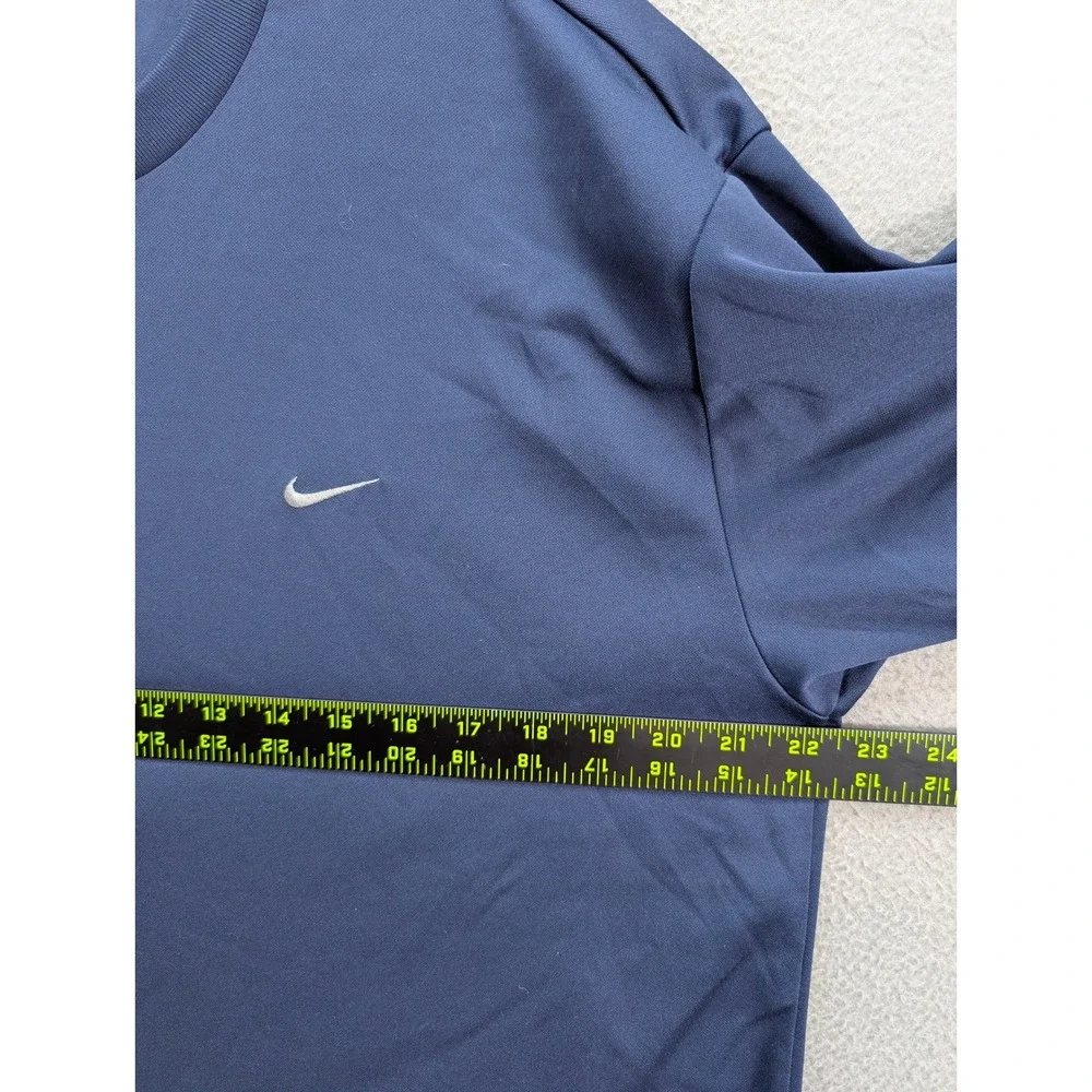 Nike Men's Dri-FIT Short Sleeve Athletic‎ Swoosh Logo T-Shirt Navy Blue Size L
